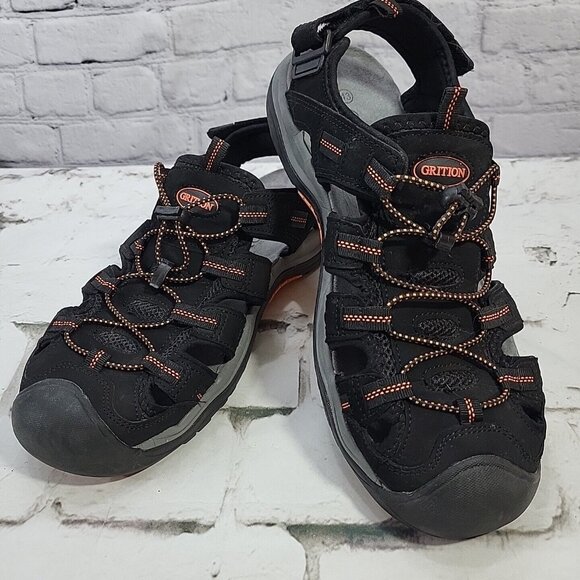 Grition Mens Outdoor Hiking Closed Toe Sandals Black US 10 EU 43 - Picture 1 of 15